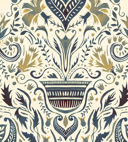 Domas Wallpaper by Tres Tintas Beige / Blue