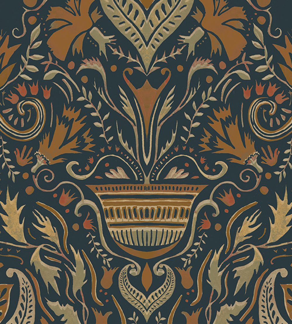 Domas Wallpaper by Tres Tintas Blue
