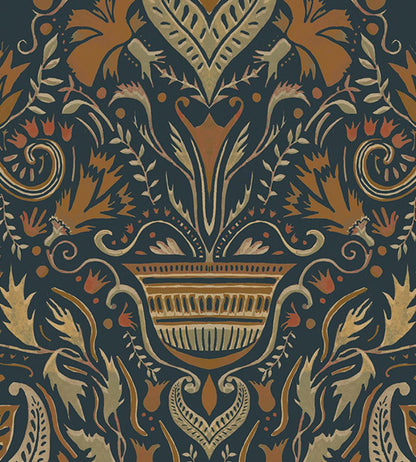 Domas Wallpaper by Tres Tintas Blue