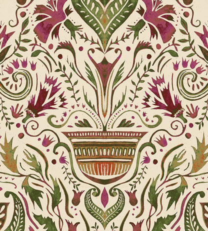 Domas Wallpaper by Tres Tintas Beige / Red