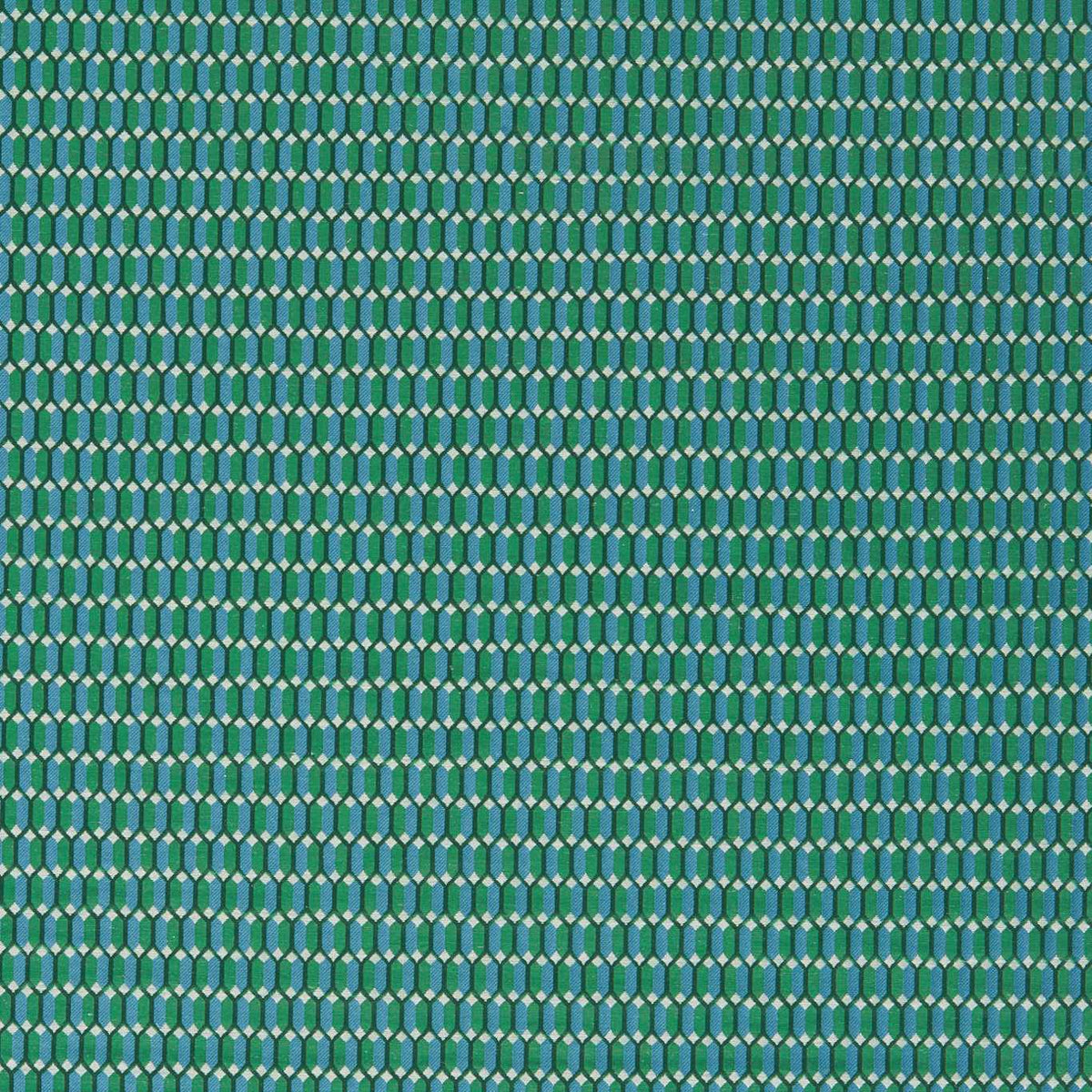 Domino Trellis Huntsmans Green fabric by Zoffany