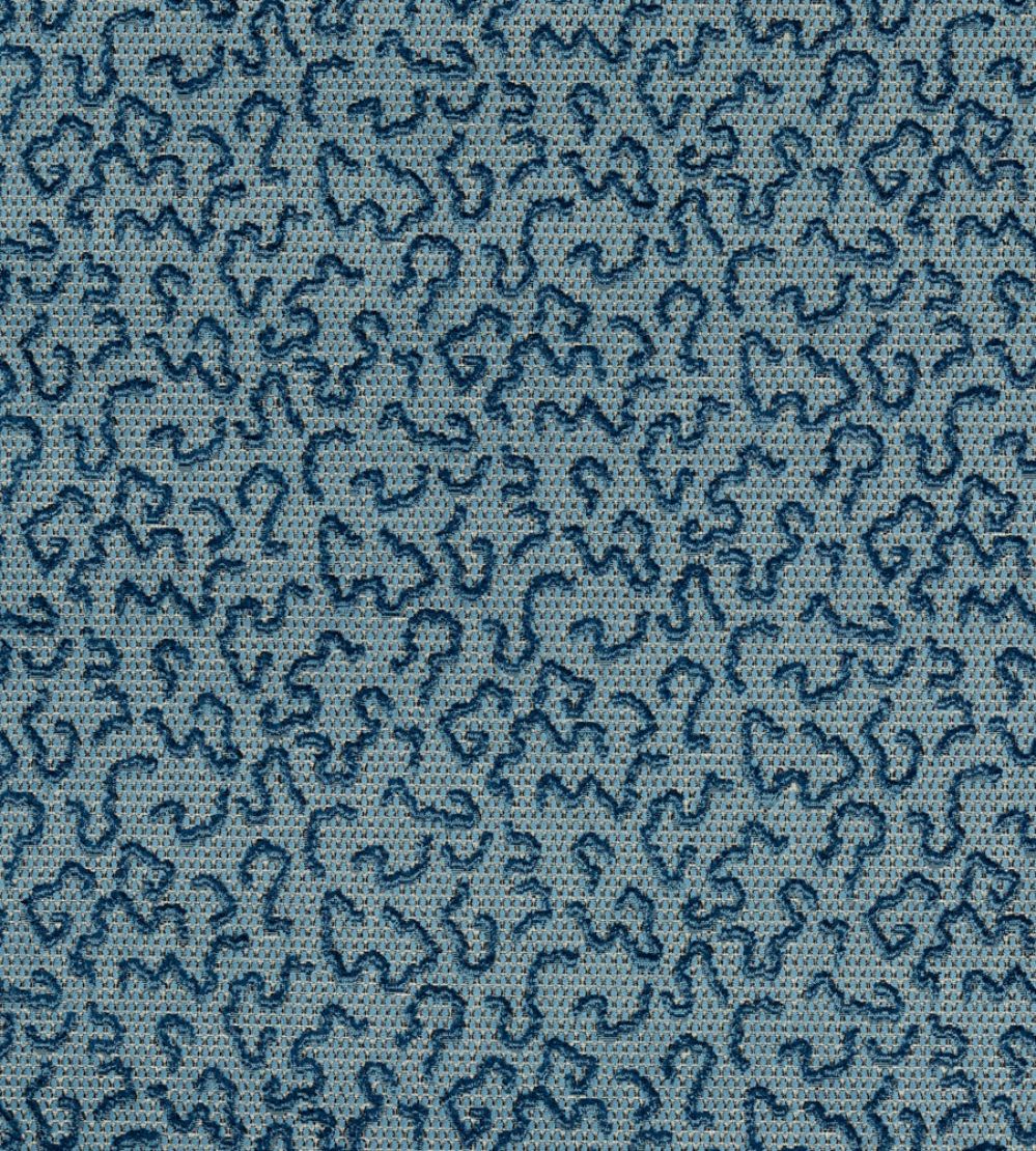 Domino Velvet Fabric by Zoffany Blue Stone