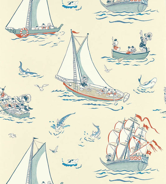 Donald Nautical Wallpaper by Sanderson Sea Salt