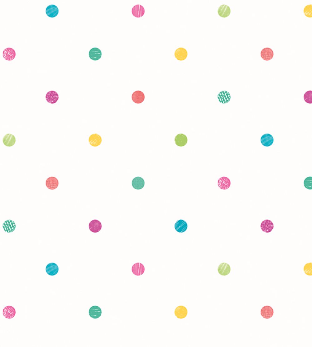 Doodle Spot Wallpaper by Ohpopsi Emerald & cerise