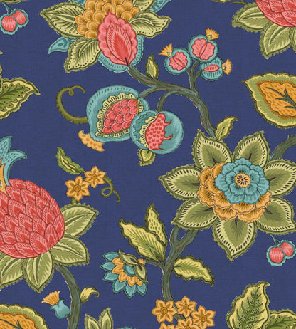 Doris Jacobean Wallpaper by Woodchip & Magnolia Ink Blue