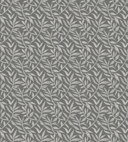 Dotty Leaf Wallpaper by Ohpopsi Charcoal