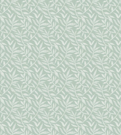 Dotty Leaf Wallpaper by Ohpopsi Seafoam