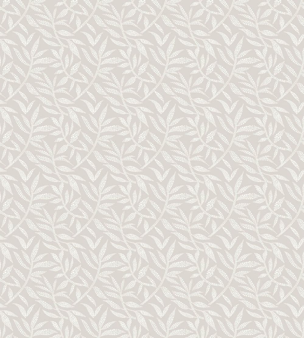Dotty Leaf Wallpaper by Ohpopsi Silver