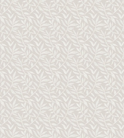Dotty Leaf Wallpaper by Ohpopsi Silver