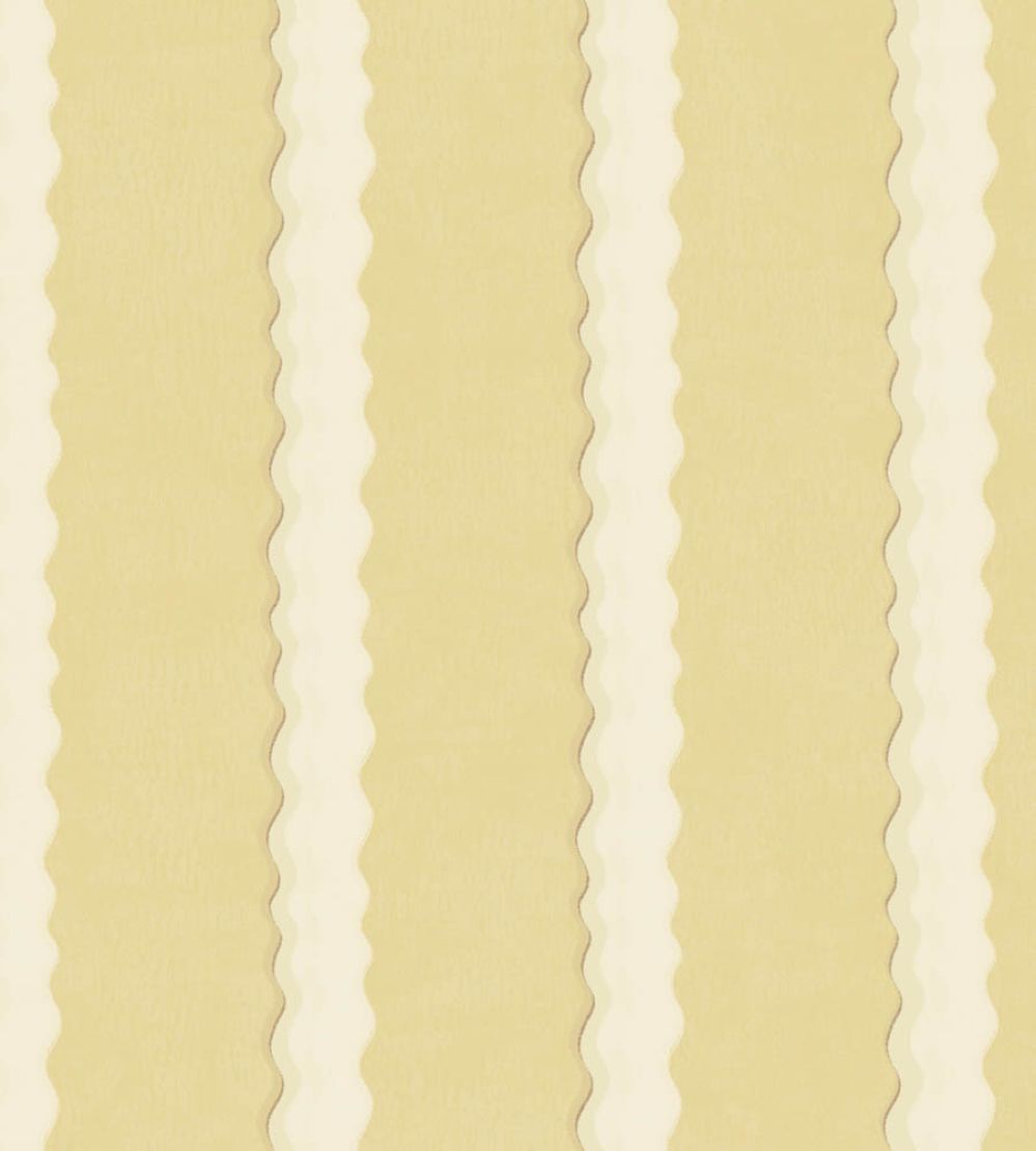 Double Scroll Stripe Fabric by Parker & Jules Butter
