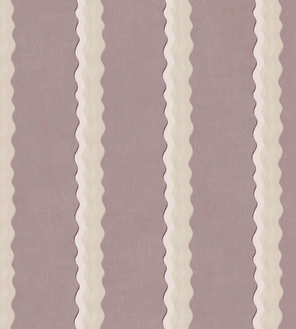 Double Scroll Stripe Fabric by Parker & Jules Lilac