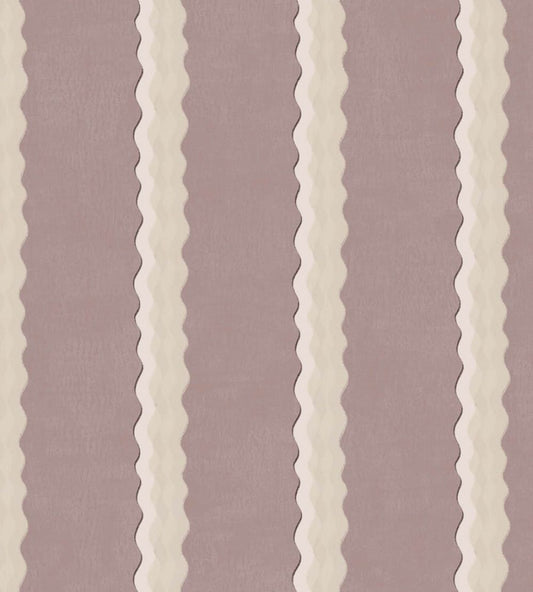 Double Scroll Stripe Fabric by Parker & Jules Lilac