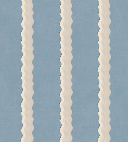 Double Scroll Stripe Wallpaper by Parker & Jules Sky