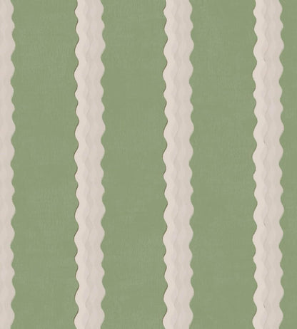 Double Scroll Stripe Fabric by Parker & Jules Spring Green