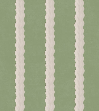 Double Scroll Stripe Wallpaper by Parker & Jules Spring Green