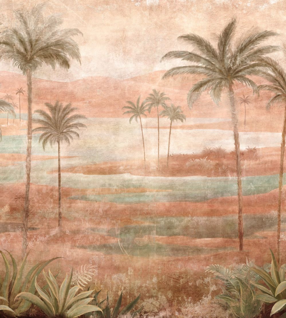 Draa Palms Mural by Coordonne Rose