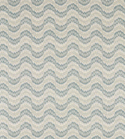 Dragon Flamestitch Fabric by Zoffany Blue Stone
