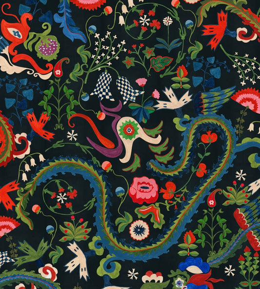 Dragon Flower Wallpaper by MINDTHEGAP Black