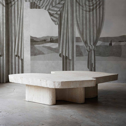 Drapé mural by Coordonné in Off, shown in a styled room