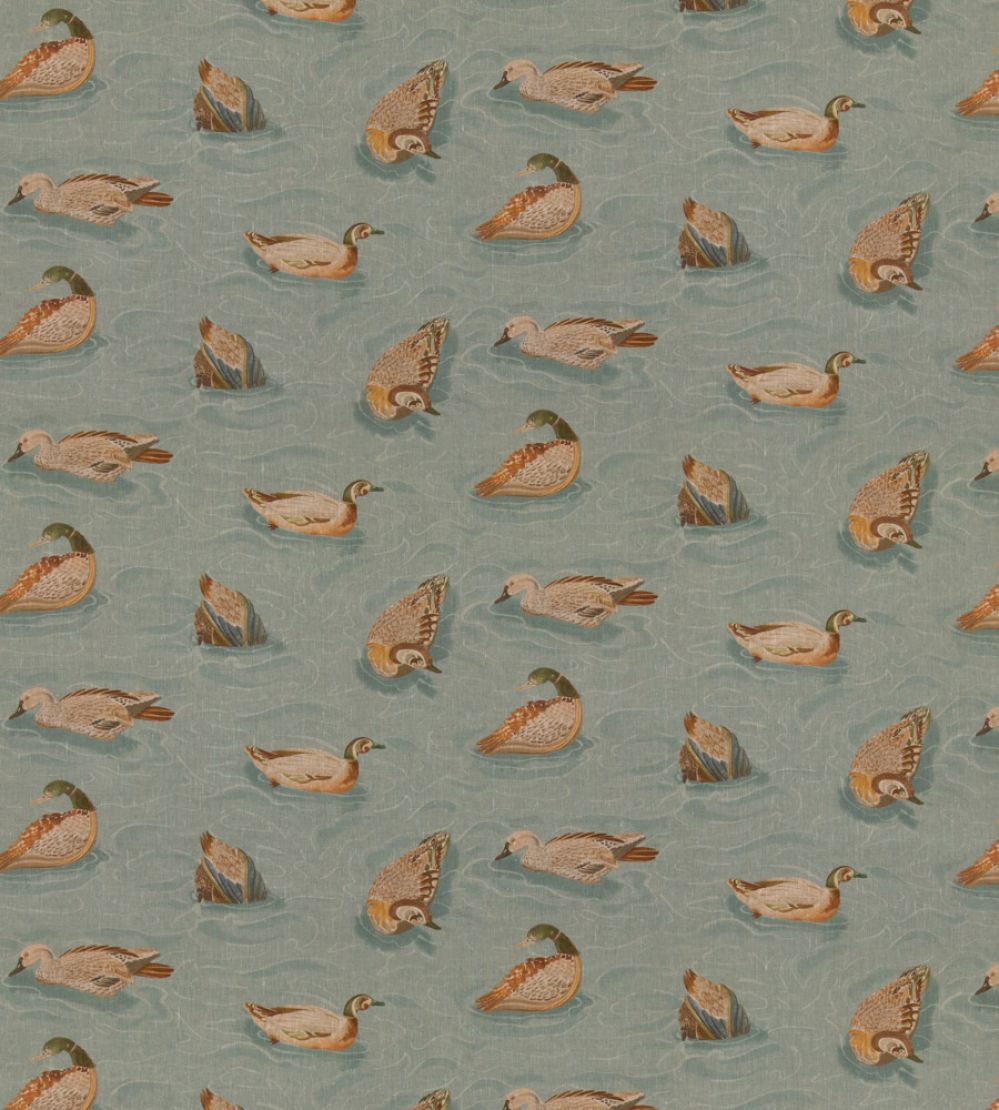 Duck Pond Fabric by Mulberry Home Teal