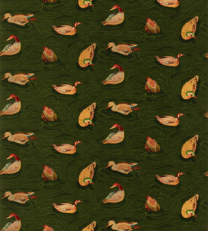 Duck Pond Velvet Fabric by Mulberry Home Emerald