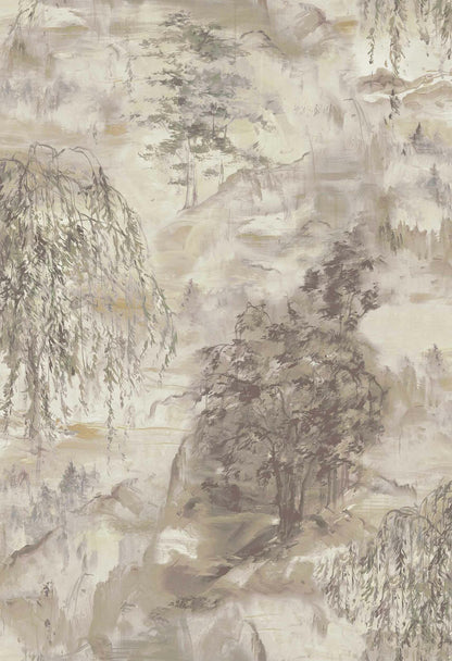 Dunhuang wallpaper by Coordonné in Chia Seed, flat pattern view