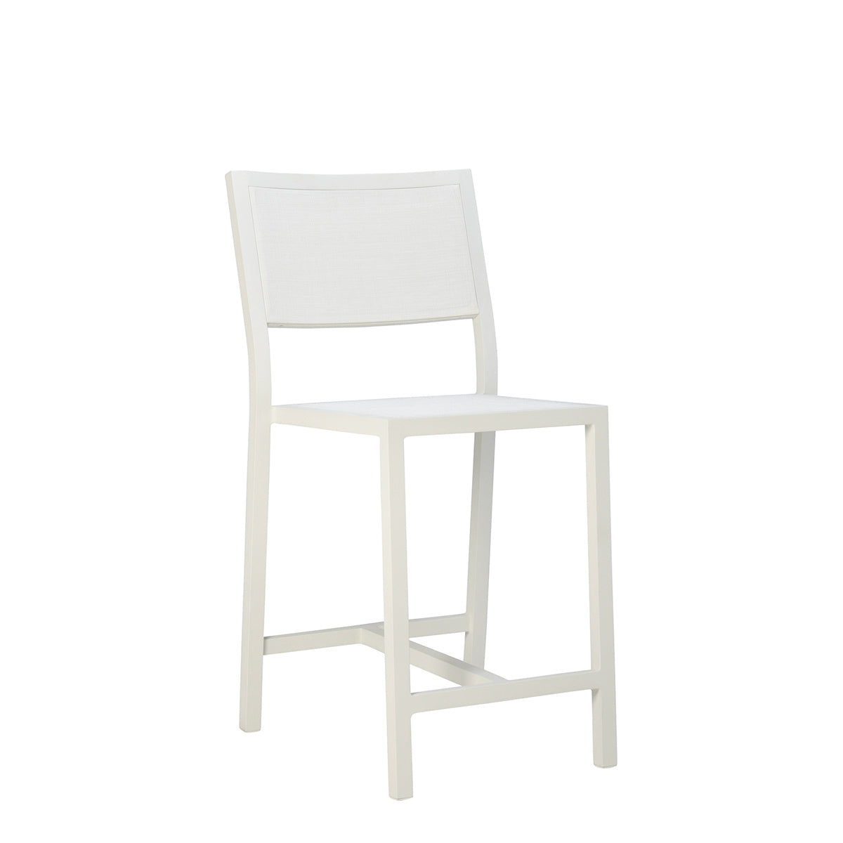 Duo Mesh Counter Stool by JANUS et Cie in Talc/Talc