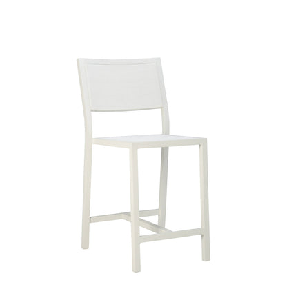 Duo Mesh Counter Stool by JANUS et Cie in Talc/Talc