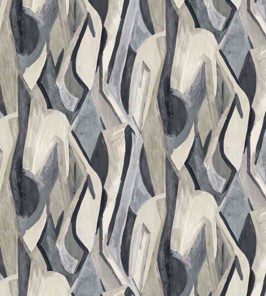 Dynamic Mural by Clarke & Clarke Noir Banner