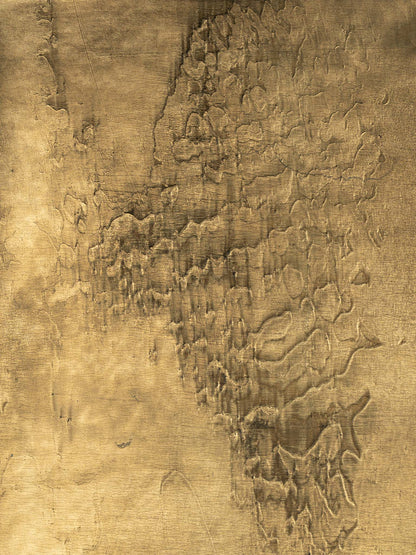 Rustic Metallic Wallpaper by Holland & Sherry in Golden Age
