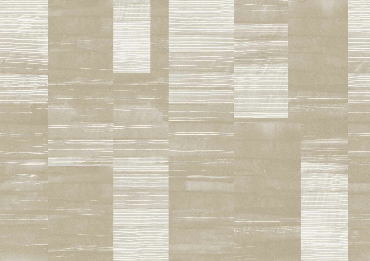 Earth Layers mural by Coordonné in Dune, flat pattern view
