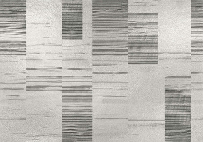 Earth Layers mural by Coordonné in Metallics Silver, flat pattern view