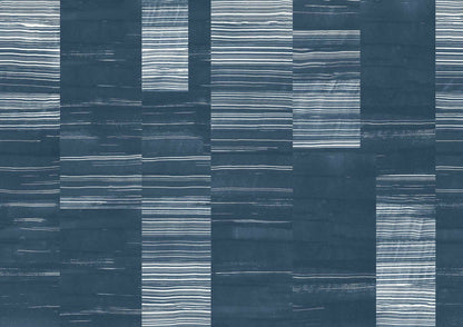 Earth Layers mural by Coordonné in Sapphire, flat pattern view