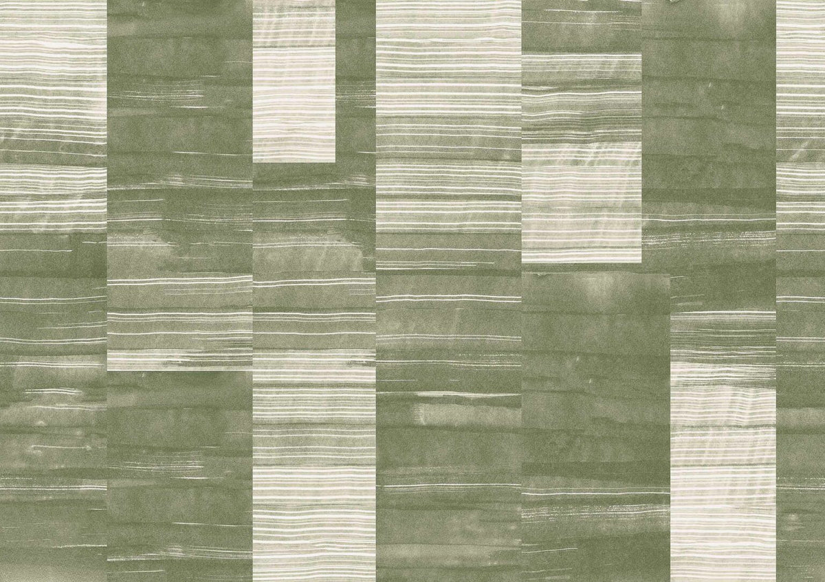 Earth Layers mural by Coordonné in Silvester, flat pattern view