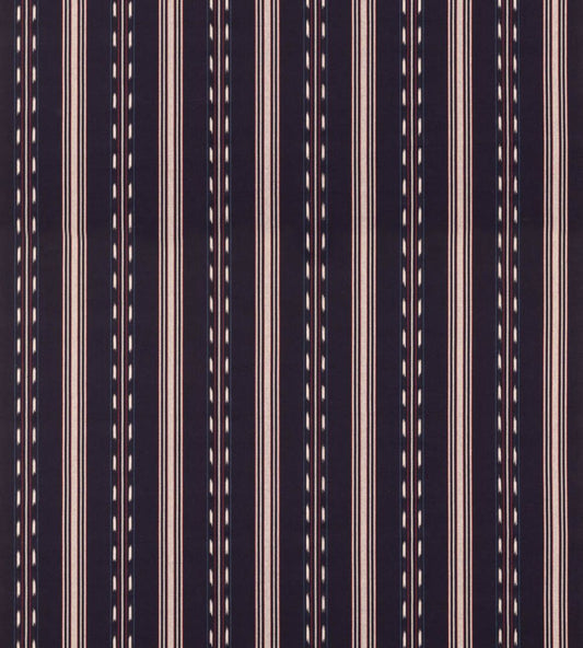 Eastwind Stripe Fabric by Mulberry Home Indigo/Red