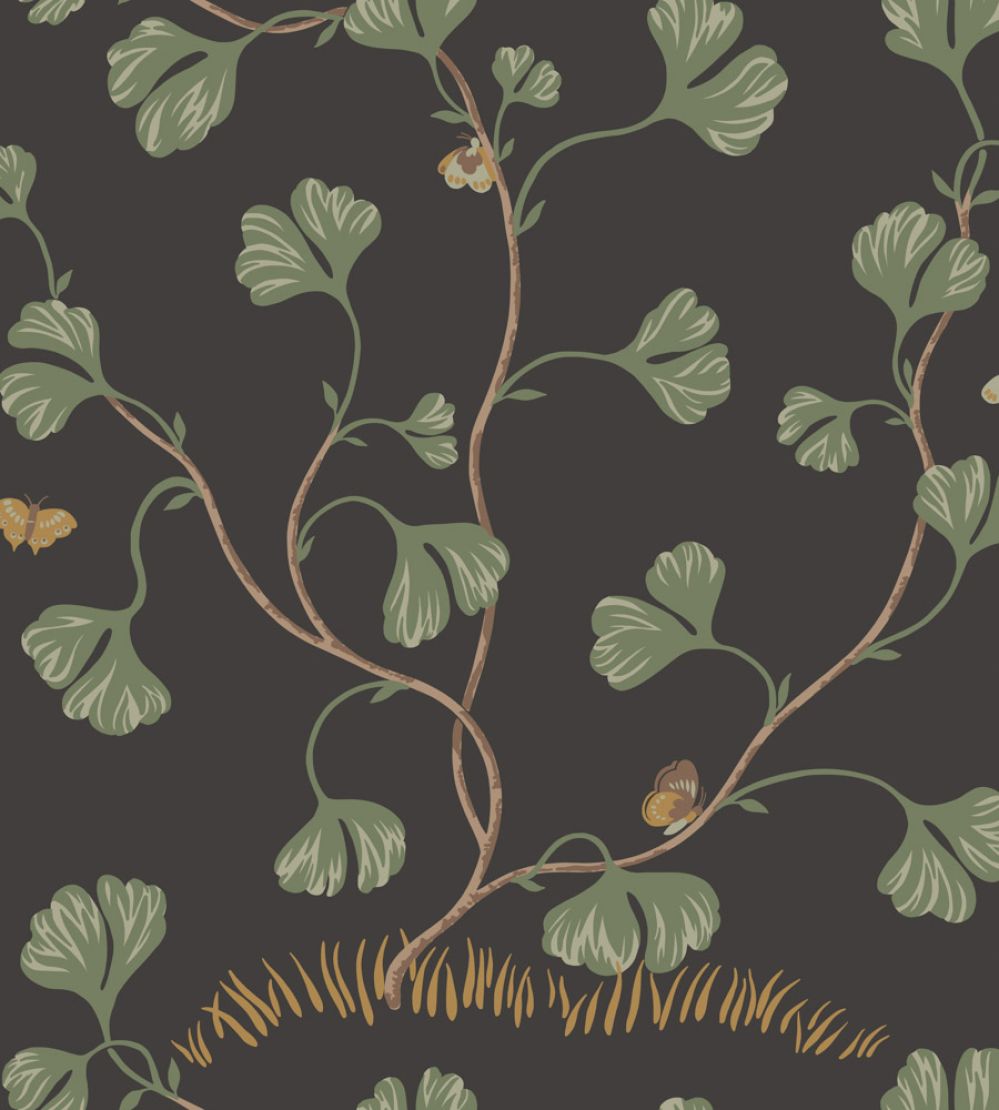 Ebba Wallpaper by Sandberg Charcoal