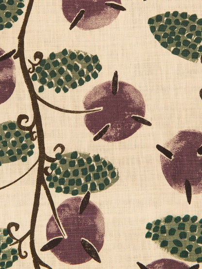 Bacchus Fabric by Holland & Sherry in Aubergine