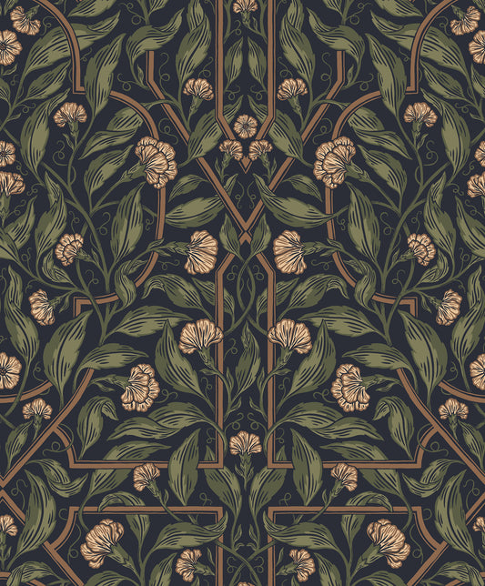 Edda Classic Blue wallpaper by Sandberg
