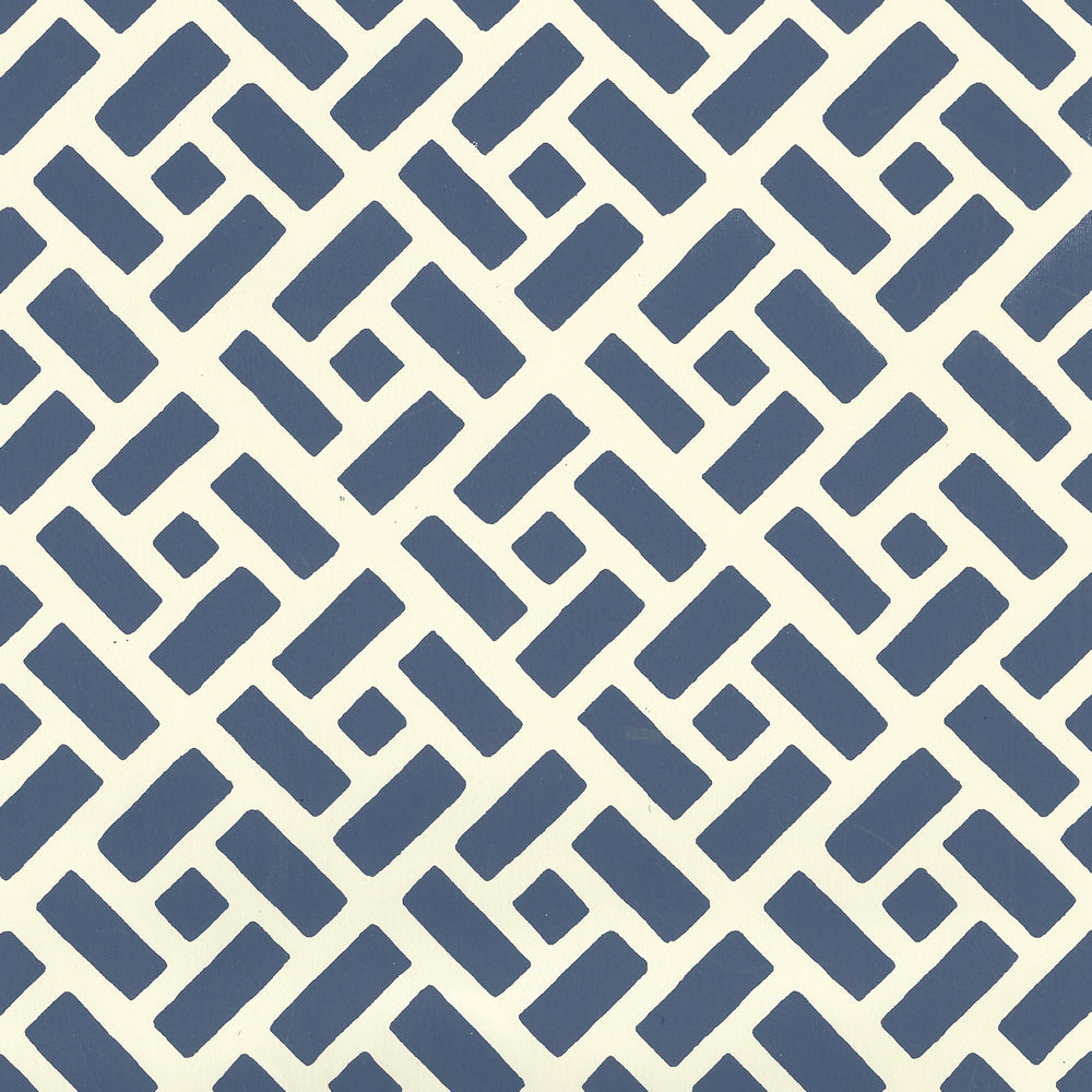 Edo Navy on Off White wallpaper by China Seas