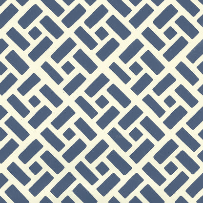 Edo Navy on Off White wallpaper by China Seas
