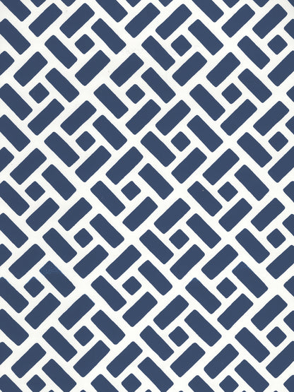 Edo Navy on White wallpaper by China Seas