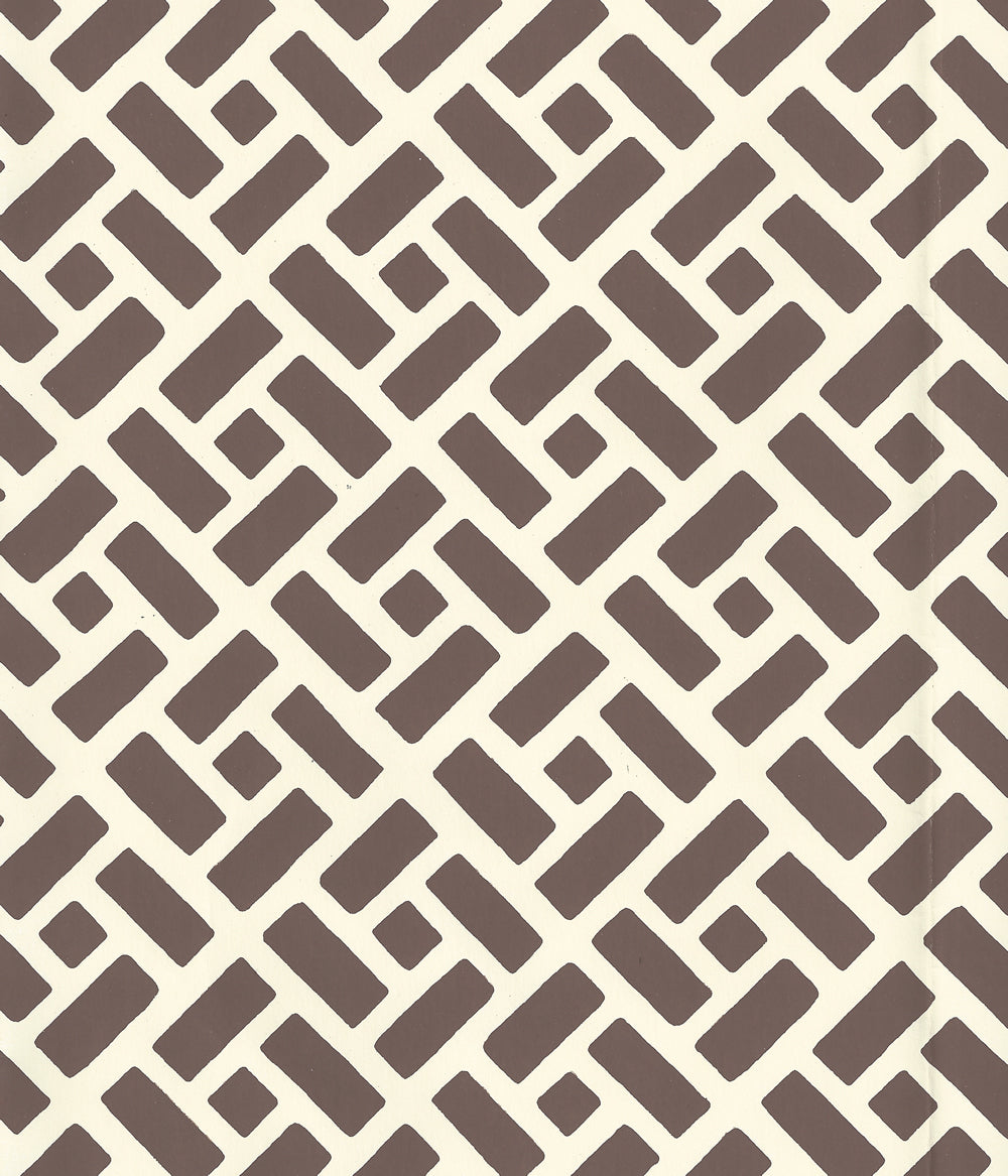 Edo Brown on Off White wallpaper by China Seas