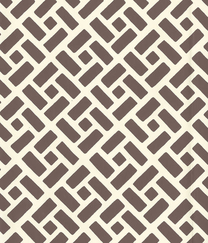Edo Brown on Off White wallpaper by China Seas