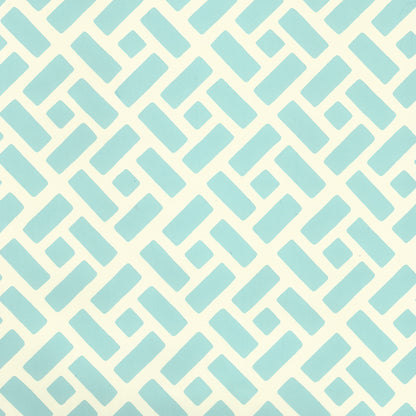 Edo Turquoise on Off White wallpaper by China Seas