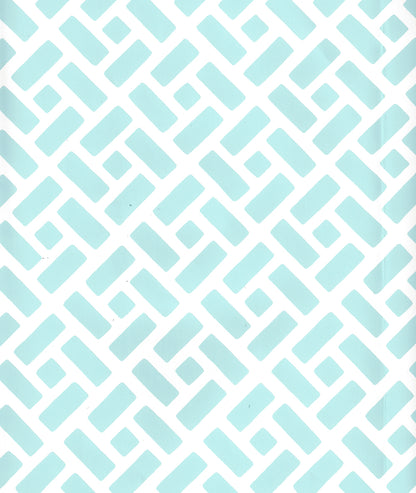 Edo Aqua on Almost White wallpaper by China Seas