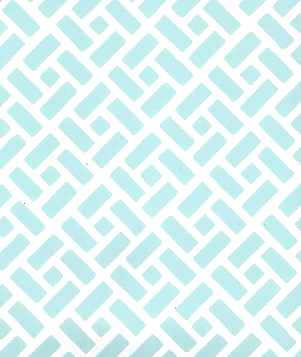 Edo Aqua on White wallpaper by China Seas