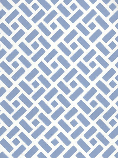 Edo French Blue on White wallpaper by China Seas