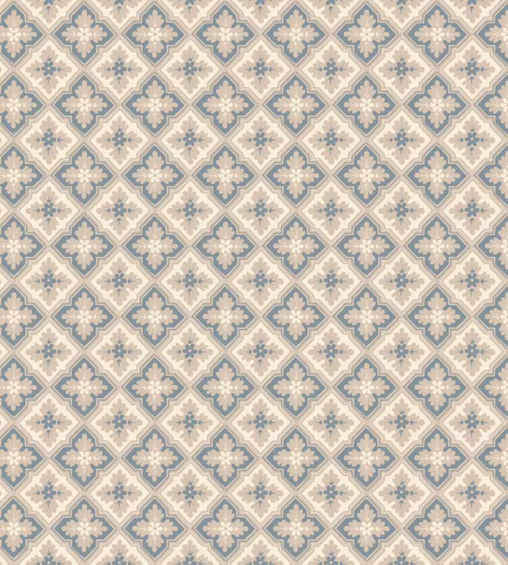Edvin Wallpaper by Sandberg Indigo Blue