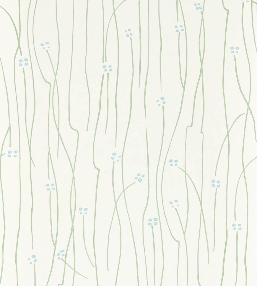 Eizou Wallpaper by Harlequin Avocado/Sky/Chalk