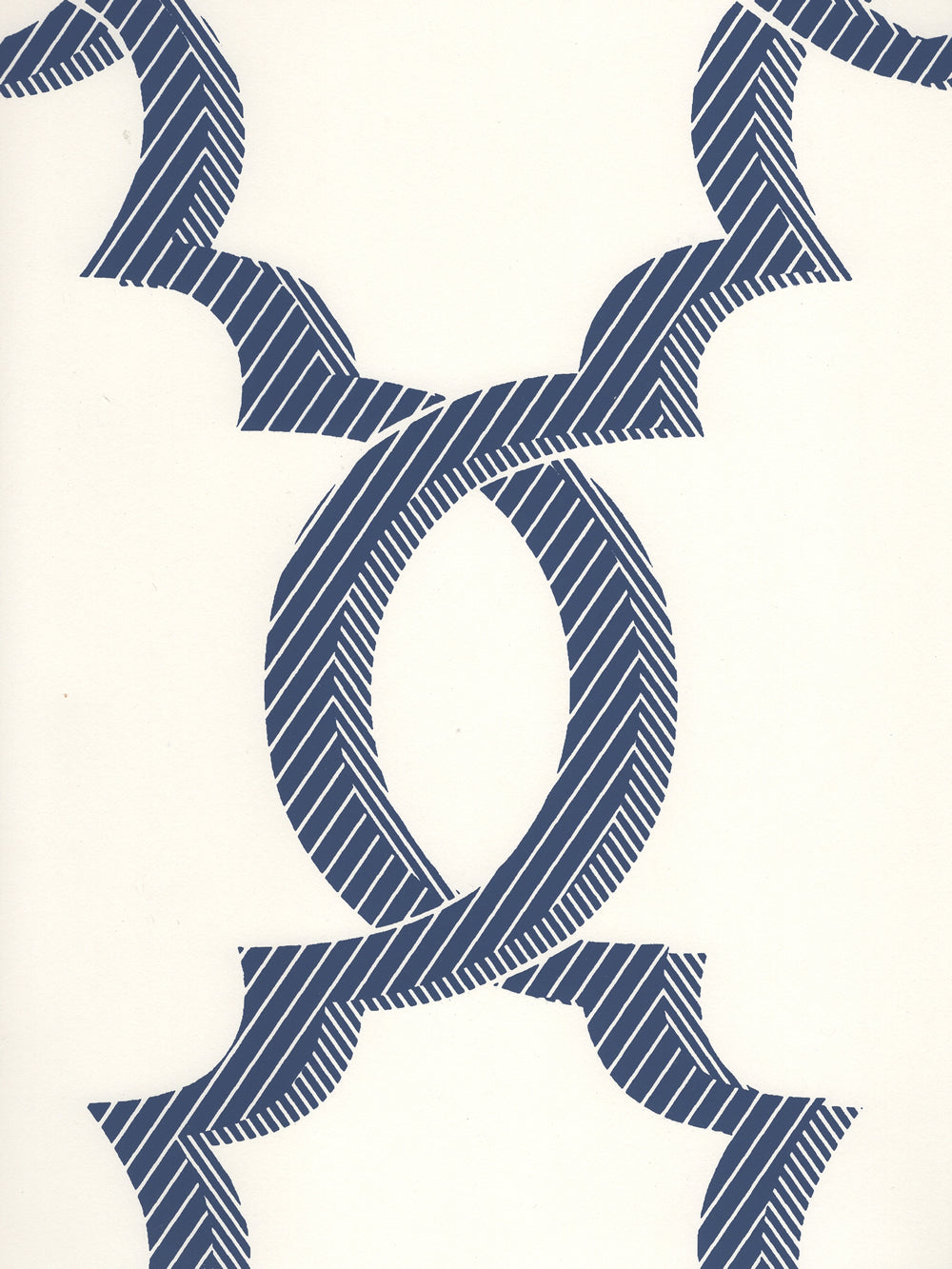El Cid New Navy on Almost White wallpaper by Quadrille